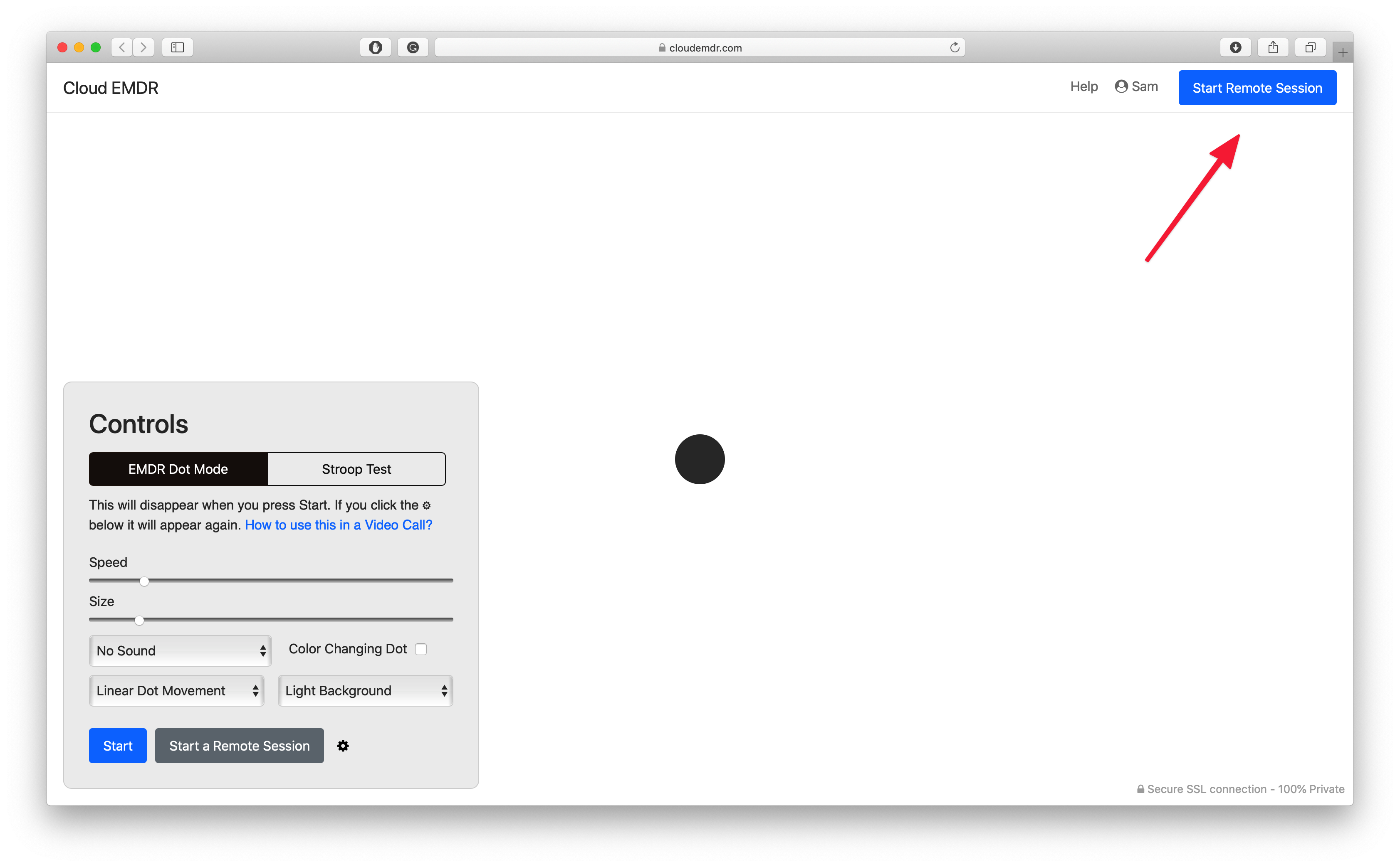 start remote session